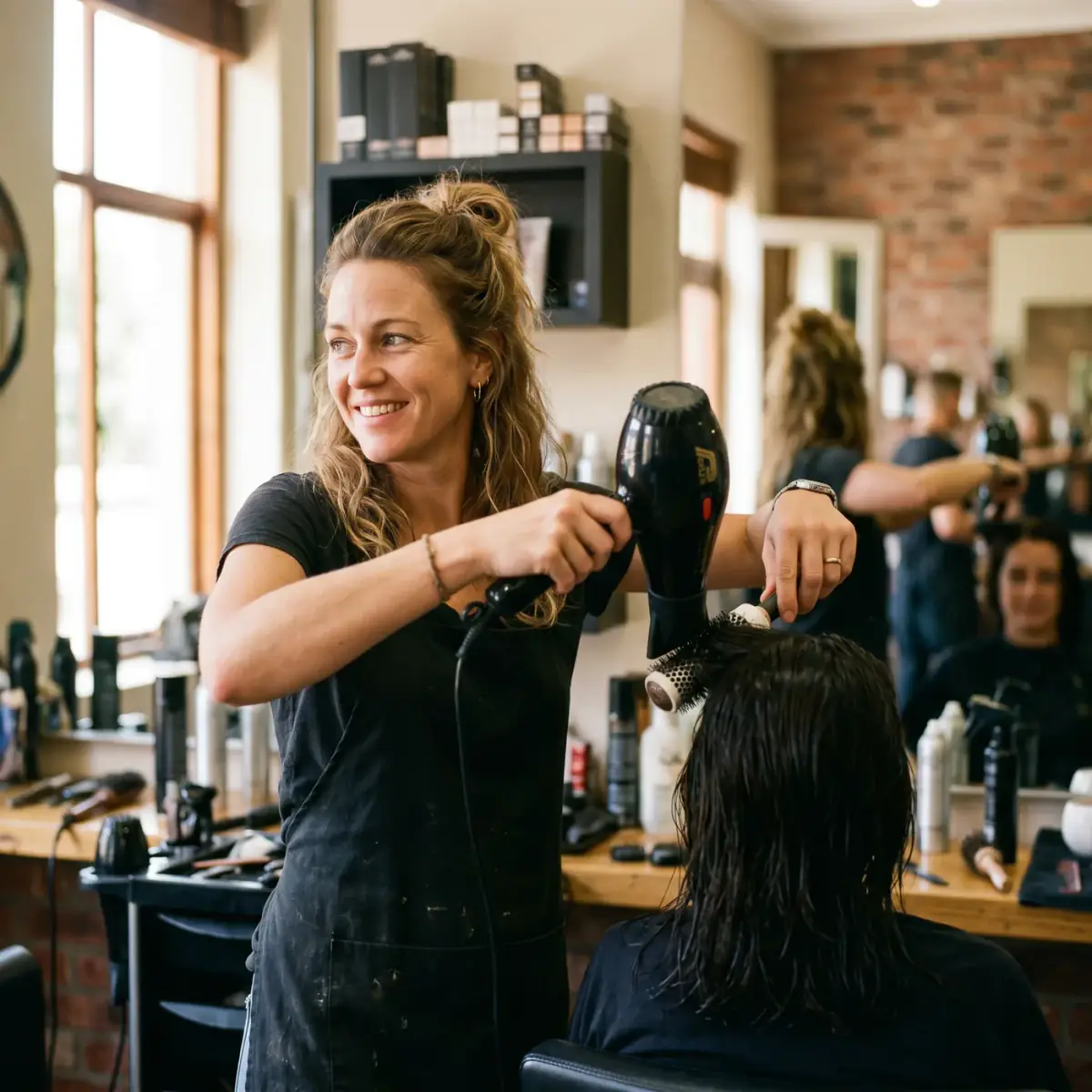 Hair salon styling station